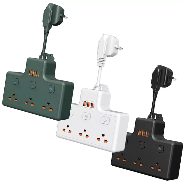 3500W Home Fast-charging Socket: 3 AC Sockets + Multiple USB Ports, Essential for Residential and General Scenarios Power Use - Image 4