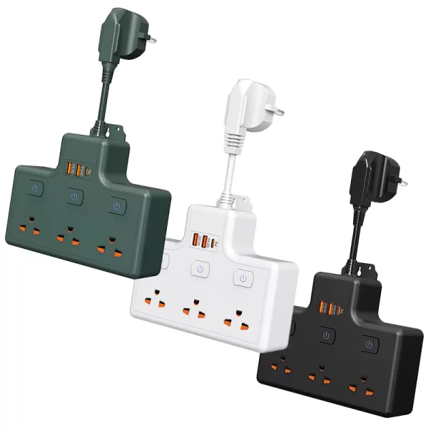 3500W Home Socket: 3 AC Sockets + Multiple USB Fast Charging, the All-round Assistant for Household Power Use - Image 4