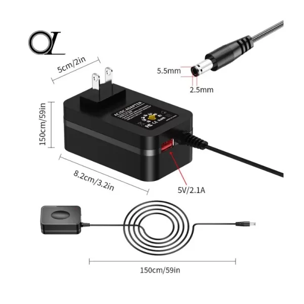 Multi-scenario Adaptable Power Adapter! 6 Adapters + Dual Power, Efficient, Durable with 2-year Warranty - Image 5