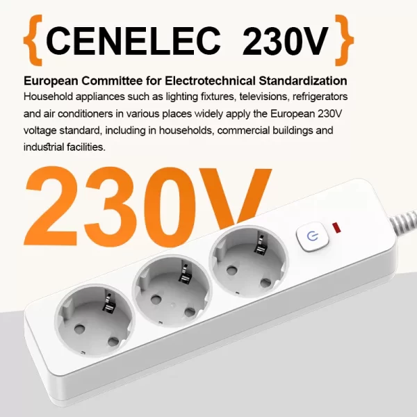 3500W Multifunctional Home Socket: EU Plug, 3 AC Design, Suitable for Residential & General Use - Image 4