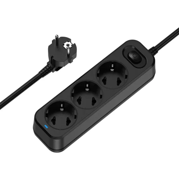 2500W Multifunctional Home Power Strip: EU Plug, Pure Copper Material, Wide Applicability