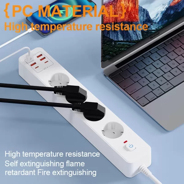 3500W All-Round Home Charging Socket: 4 AC + 2 PD + 4 QC Ports, Widely Applicable to Devices - Image 4