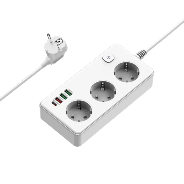2500W GaN Multifunctional Socket: Home 3 AC + USB Fast Charging, Widely Applicable