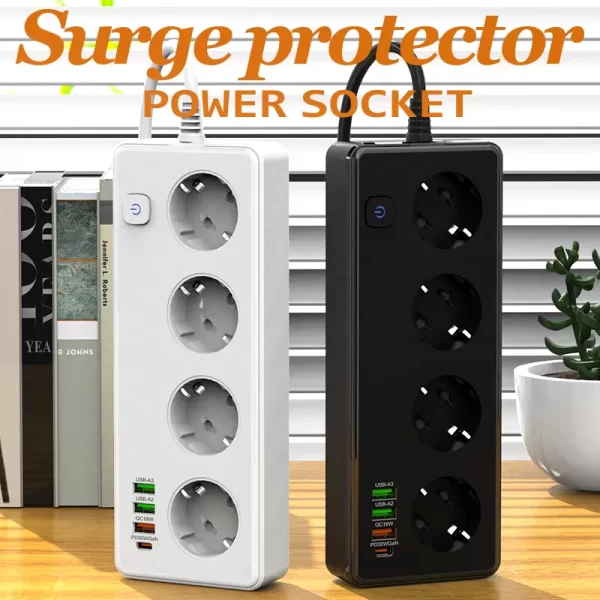 GaN 2500W Home Socket: 4 AC + Multiple USB Fast Charging, Widely Applicable to Devices - Image 7