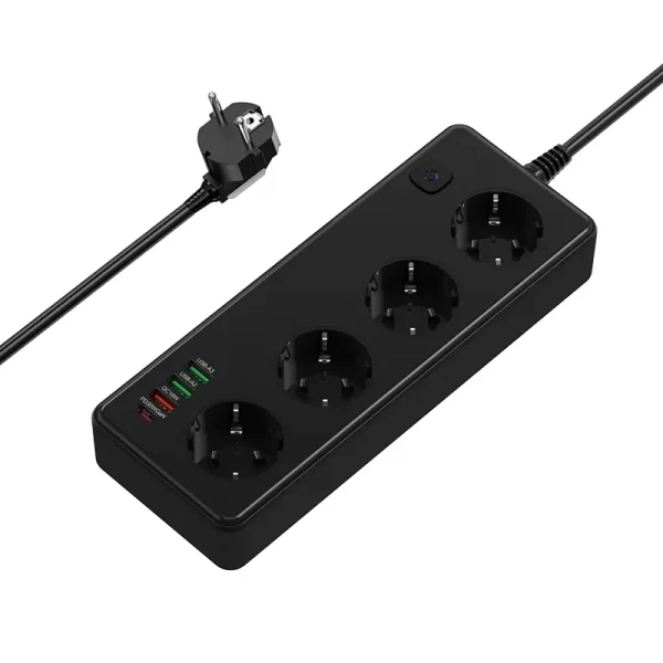 GaN 2500W Home Socket: 4 AC + Multiple USB Fast Charging, Widely Applicable to Devices