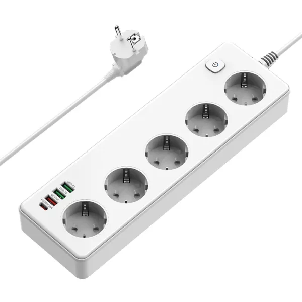 GaN 2500W Home Socket: 5 AC + Multiple USB Fast Charging, Widely Applicable to Devices - Image 2