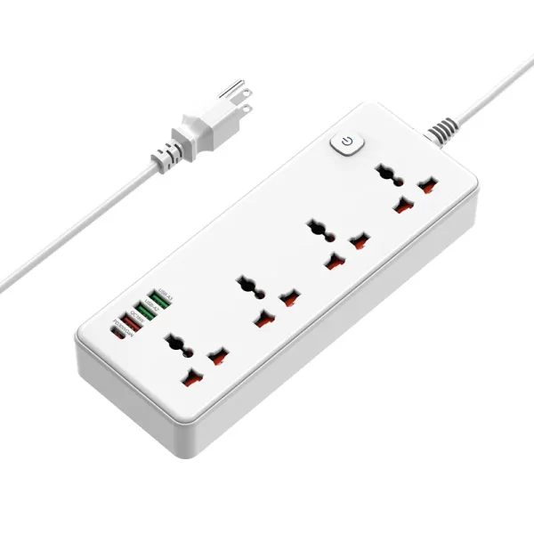 2500W GaN Home Smart Power Strip: Multiple Plug Types, Overload Protection, Widely Applicable for Device Charging