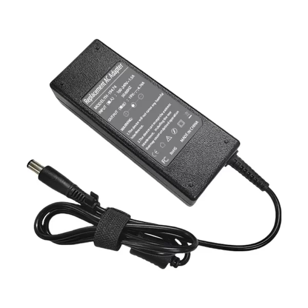 HP Laptop Adapter: 100–240V Input, 19.5V 4.74A Output, 90W, Overload & Over voltage Protection