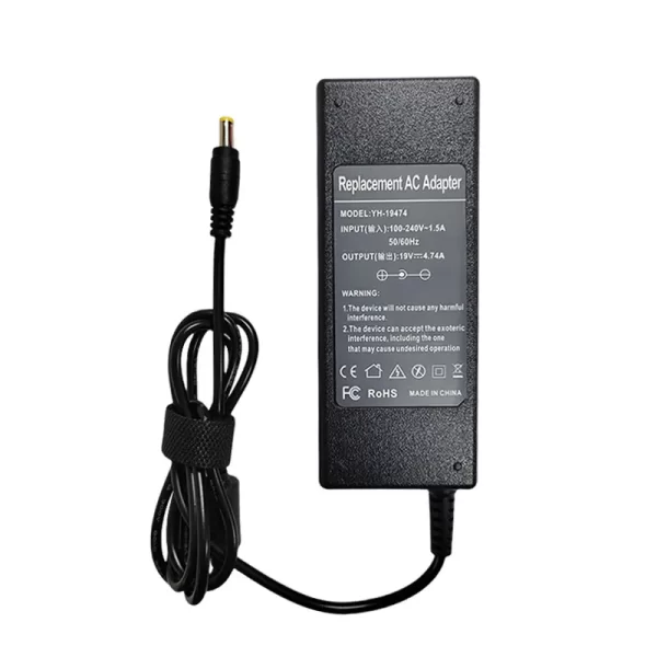 HP Laptop Adapter: 100–240V Wide Voltage Input, 19V 4.74A Output, 90W Power, Voltage Regulation & Multiple Protections - Image 4