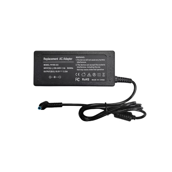 HP Laptop Adapter: 100–240V Input, 19.5V 3.33A Output, 65W, Voltage Regulation & Dual Protections - Image 3