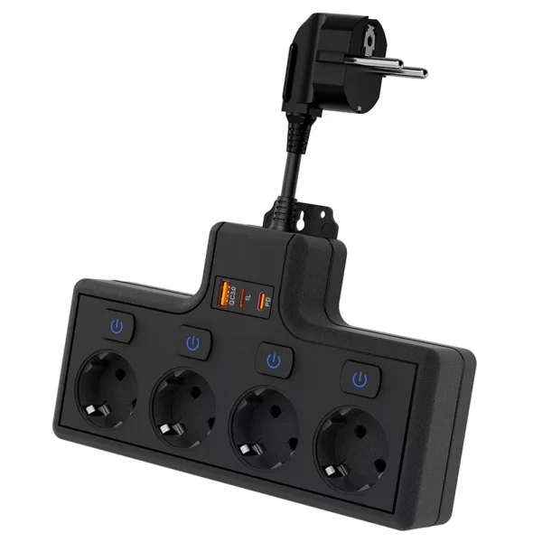 High-Adaptability Home Fast Charging Power Strip: 3500W Power + ABS Material + 25W Fast Charging - Image 2