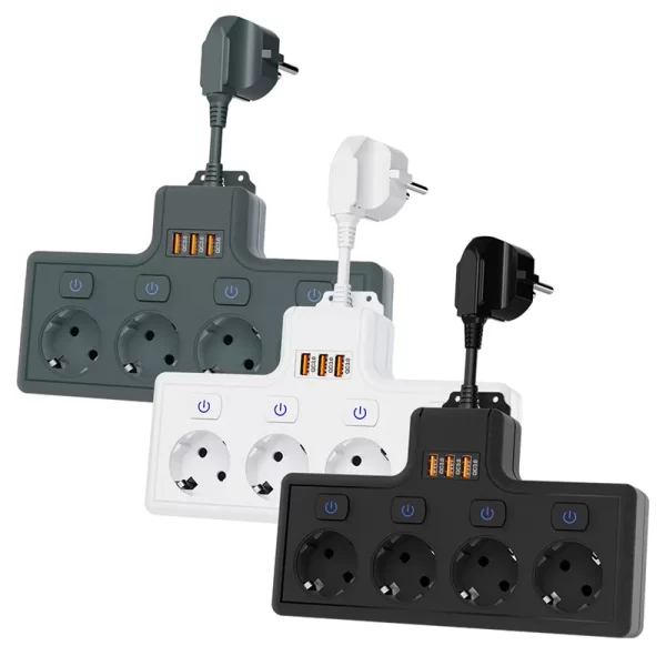 3500W Safe Home Socket: EU Plug + 4 AC Layout + Multi-Device Fast Charging Protection - Image 4