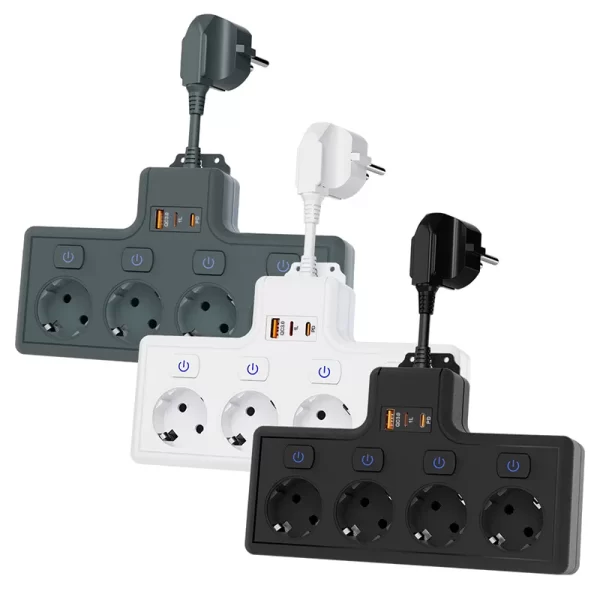 High-Adaptability Home Fast Charging Power Strip: 3500W Power + ABS Material + 25W Fast Charging - Image 4
