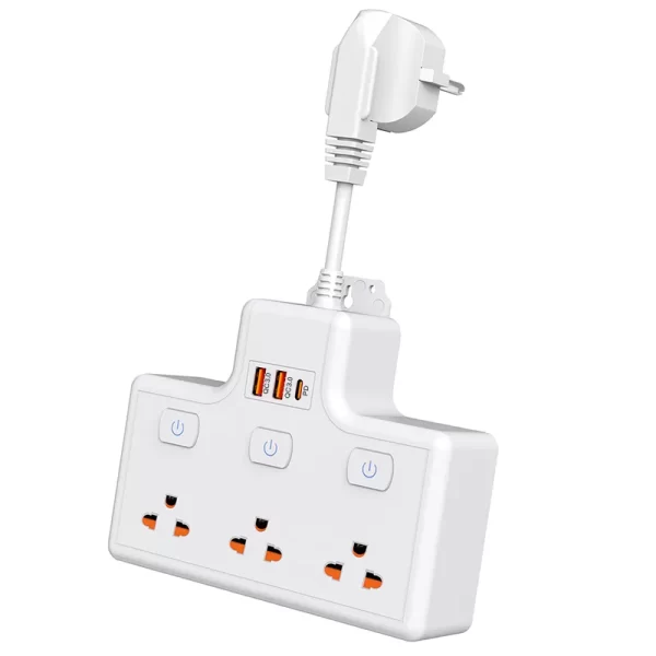 3500W Home Socket: 3 AC Sockets + Multiple USB Fast Charging, the All-round Assistant for Household Power Use - Image 2