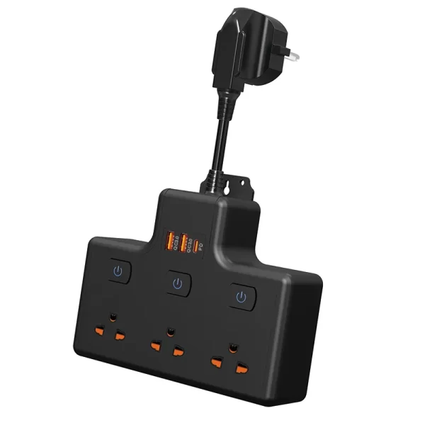 3500W Home Socket: 3 AC Sockets + Multiple USB Fast Charging, the All-round Assistant for Household Power Use