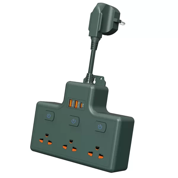 3500W Home Socket: 3 AC Sockets + Multiple USB Fast Charging, the All-round Assistant for Household Power Use - Image 3