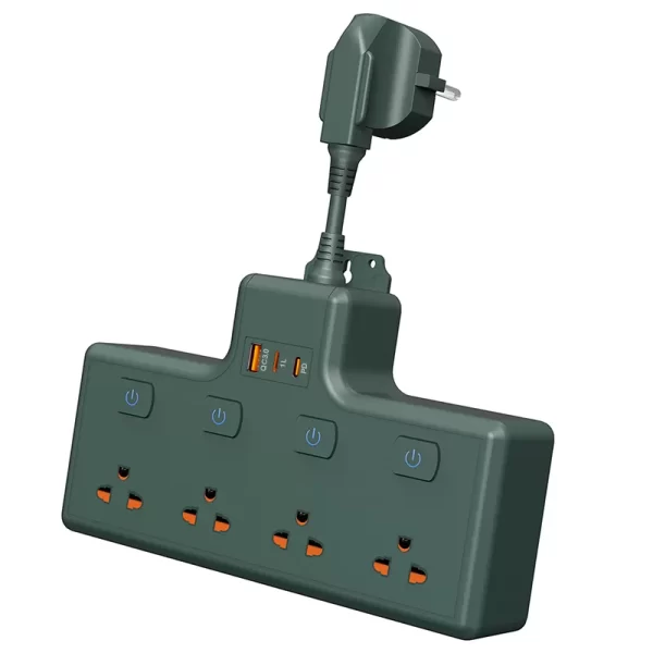 3500W All-round Home Socket! 4 AC Sockets + Multiple USB Fast Charging, One-stop Solution for Residential and General Power Use