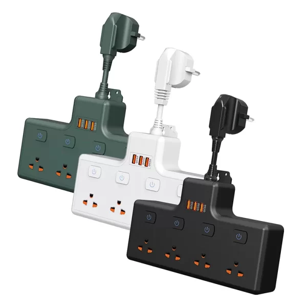 3500W Home Socket New Upgrade! 4 AC Sockets + 3 USB Fast Charging, More Efficient for Residential and General Power Use - Image 4