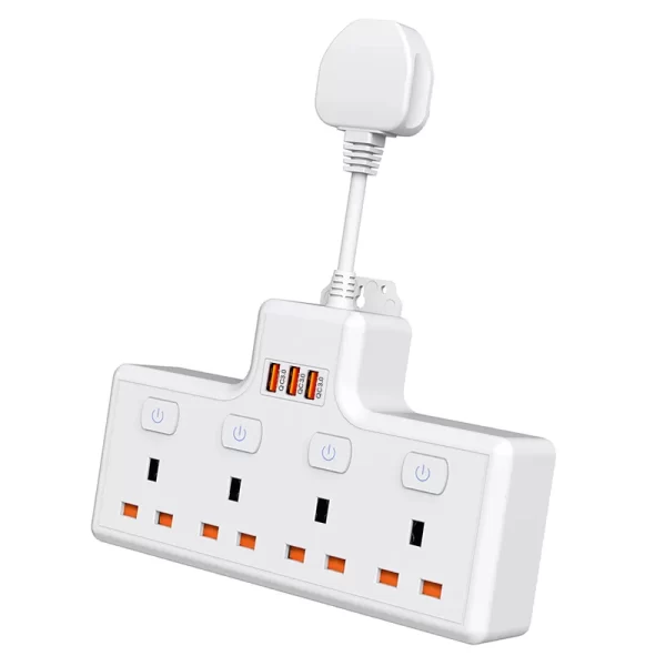 3500W Home-preferred Socket: 4 AC Sockets Layout, Meeting Daily Power and Device Fast Charging Needs in Families