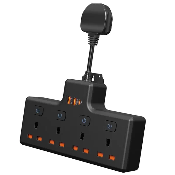 3500W Home-preferred Socket: 4 AC Sockets + USB Fast Charging, Ideal Partner for Residential and General Scenarios Power Use
