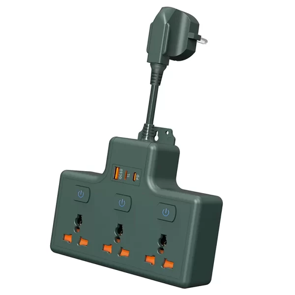 High-Quality Home Socket: 3 AC Sockets Paired with USB Ports, a New Choice for Safe Power Usage