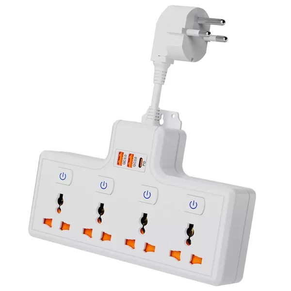Efficient Home Socket: 4 AC Sockets + USB Fast Charging, New Experience of Safe Power Use - Image 2