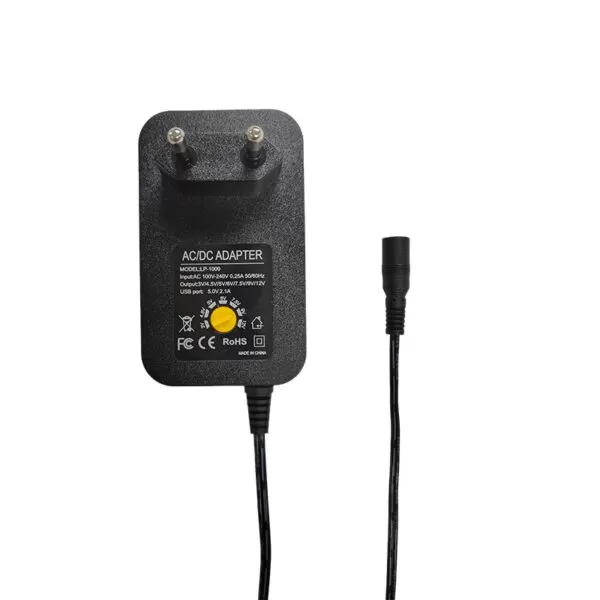 24W Adjustable Voltage DC Power Adapter — Global Voltage Support, Multi-Protection Safety, Universal Compatibility
