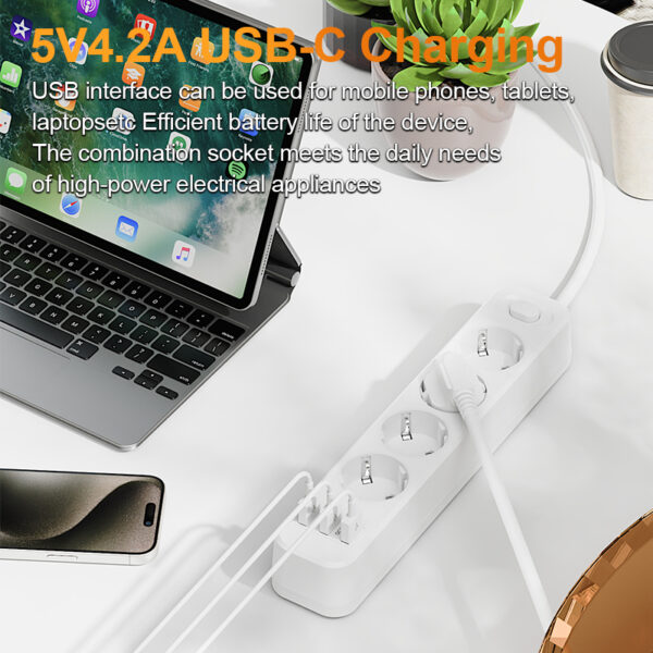 2500W High - power Power Strip, an Optimal Choice for Multifunctional and Safe Power Use - Image 3