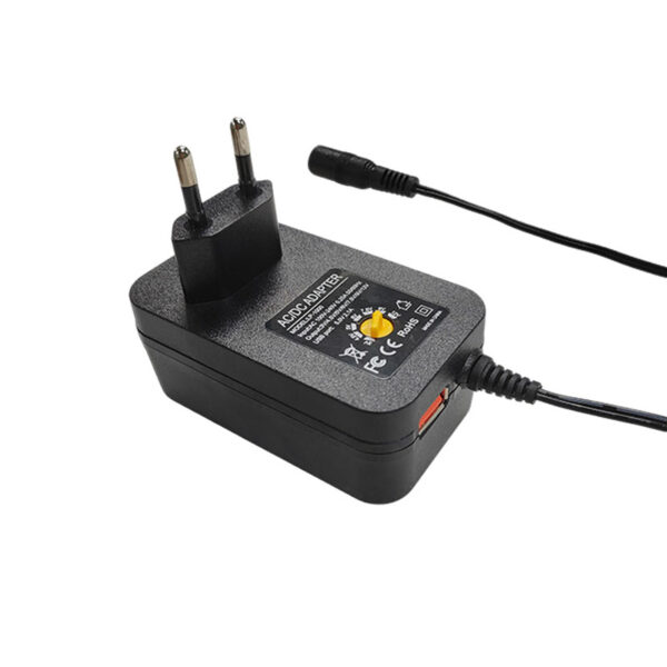 24W Adjustable Voltage DC Power Adapter — Global Voltage Support, Multi-Protection Safety, Universal Compatibility - Image 2