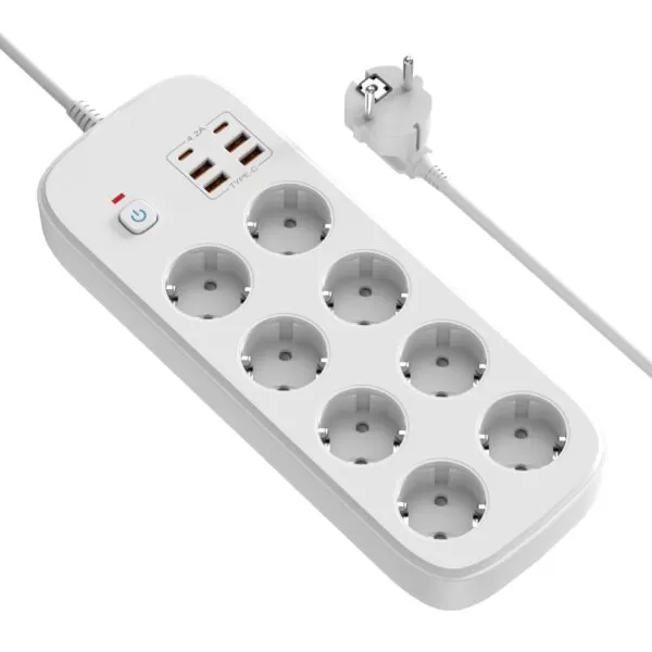 3500W Multifunctional EU - standard Power Strip: Enjoy Safe and Convenient Power Supply