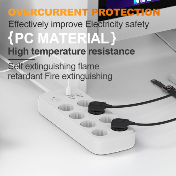 3500W Multifunctional EU - standard Power Strip: Enjoy Safe and Convenient Power Supply - Image 5