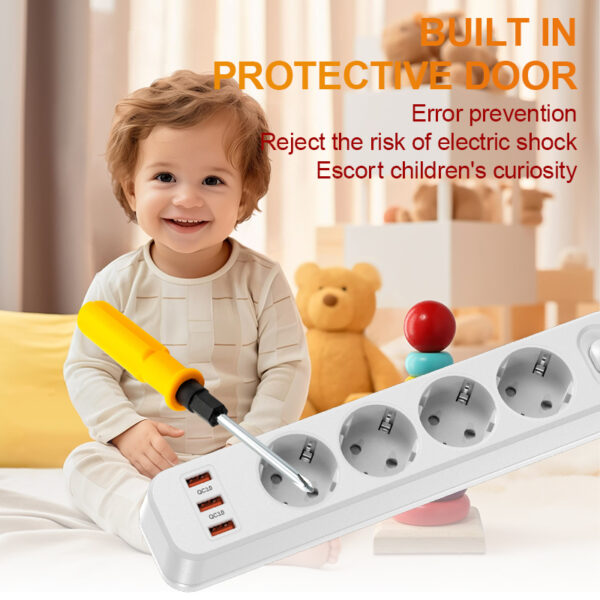 2500W High - power Power Strip, an Optimal Choice for Multifunctional and Safe Power Use - Image 6