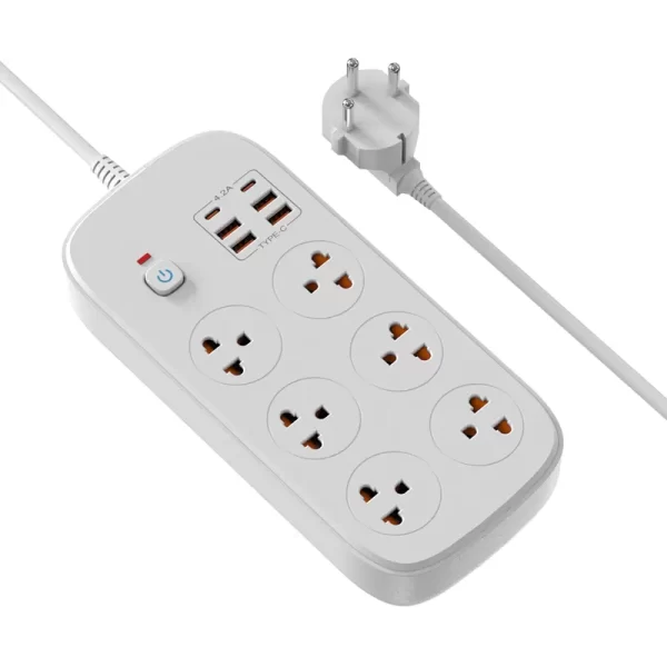 Pure Copper Core Flame - retardant Shell Safe and Efficient Power Strip