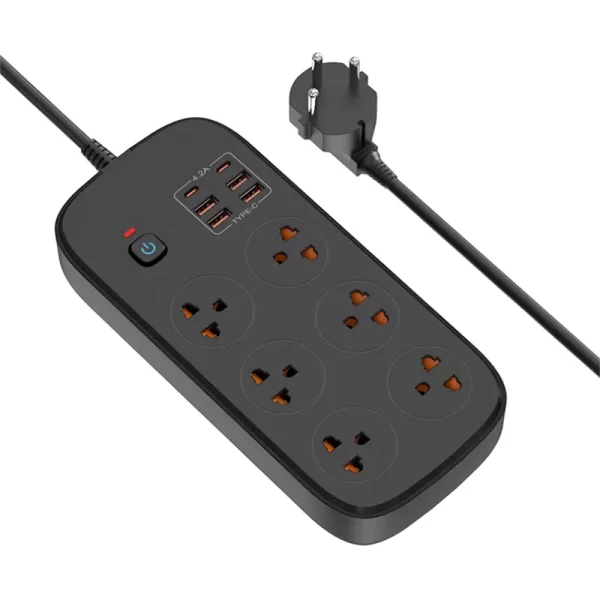 Pure Copper Core Flame - retardant Shell Safe and Efficient Power Strip - Image 2
