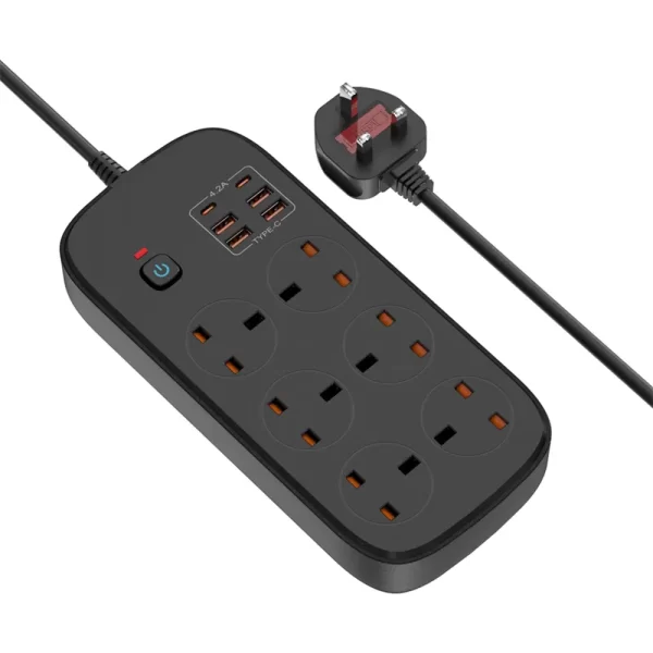 Wide - voltage Adaptable & Multiple Fast - charging British - standard Safety - protected Power Strip