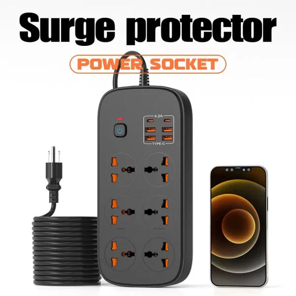 16A High - load & 3500W Efficient Multiple Fast - charging Customizable Power Strip - Image 3