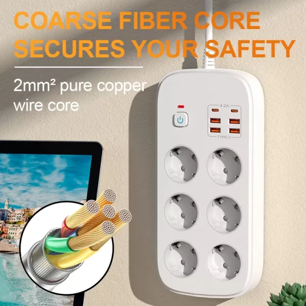 3500W High - Power Multifunctional and Safe Home Power Socket - Image 5