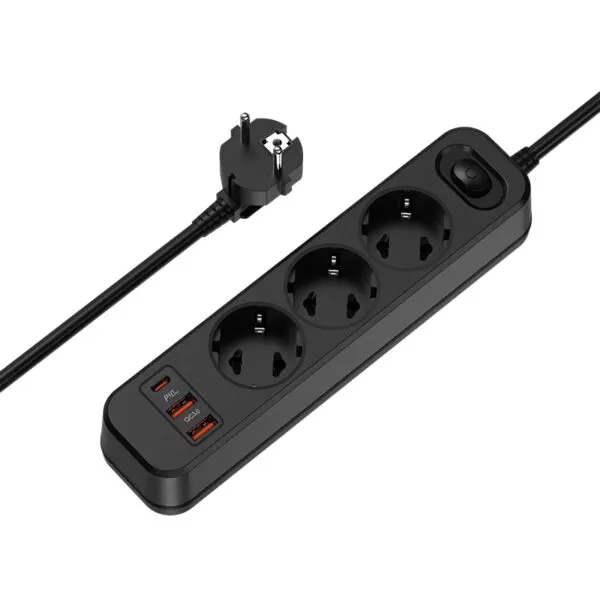 2500W Multifunctional Home Power Strip: EU Plug + USB Ultra - Fast Charging + Personalized AC Socket Customization
